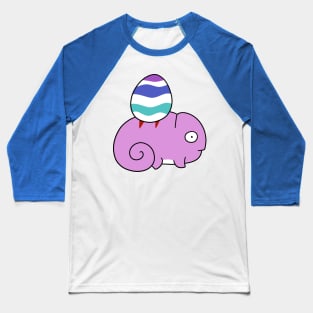 Chameleon with Easter Egg Baseball T-Shirt